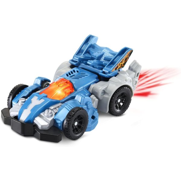 triceratops race car transforming dino track set & 4 play pieces3