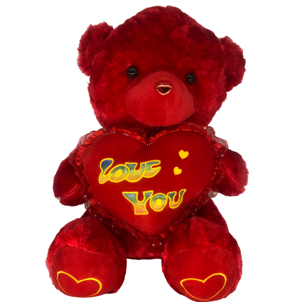 20inch red teddy w heart