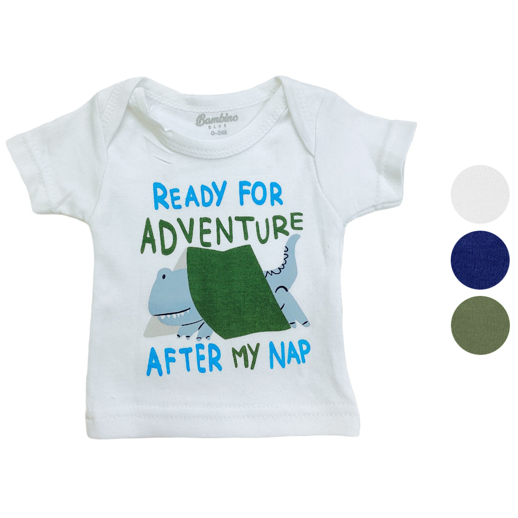 boys short sleeves t shirt, color ground with print – with envelope fold