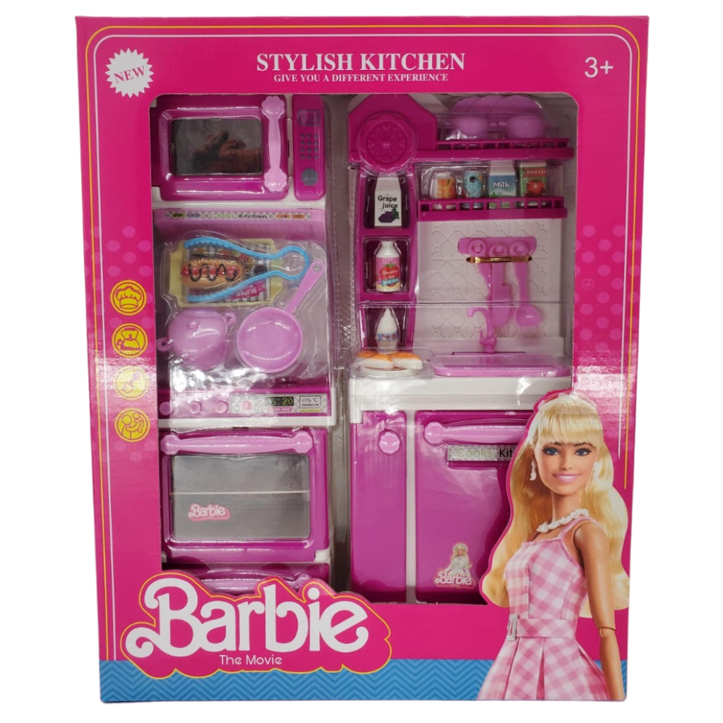 barbie the movie stylish kitchen