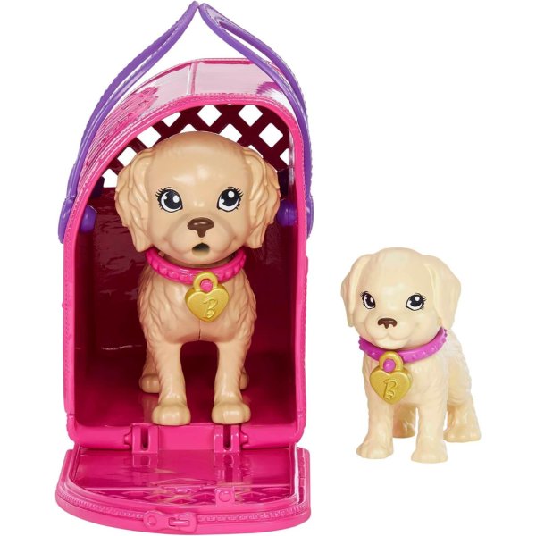 barbie® doll and accessories pup adoption™ playset with doll, 2 puppies and color change (6)