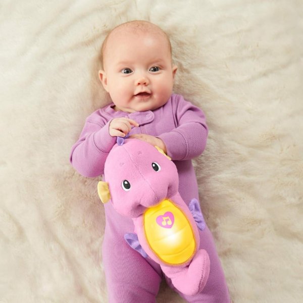 fisher price soothe & glow seahorse pink2