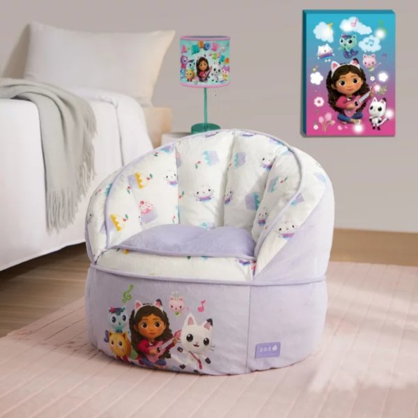 gabby's dollhouse purple polyester bean bag (3)