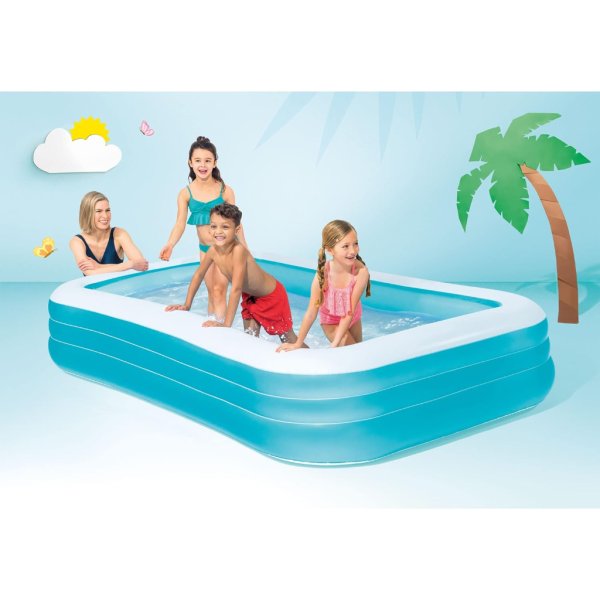 intex swim center inflatable vinyl family swimming pool kids outdoor fun 6+ (3)