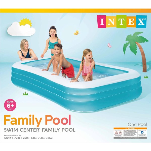intex swim center inflatable vinyl family swimming pool kids outdoor fun 6+ (5)