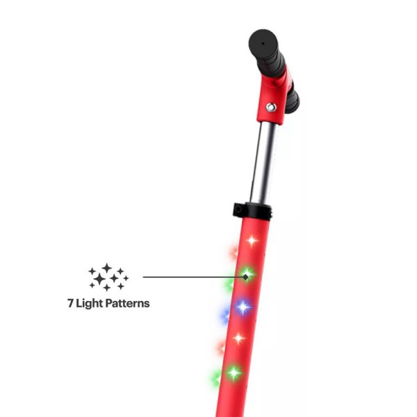 jetson jupiter jumbo teen 2 wheel kick scooter (red) includes led lights on stem and deck (4)