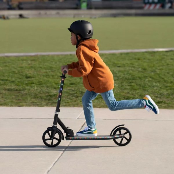 jetson jupiter jumbo teen 2 wheel kick scooter (red) includes led lights on stem and deck (6)