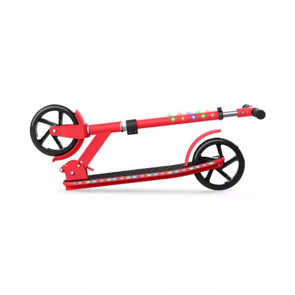 jetson jupiter jumbo teen 2 wheel kick scooter (red) includes led lights on stem and deck (8)