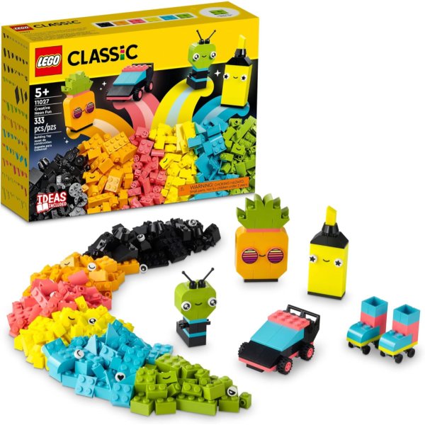 lego classic creative neon colors fun brick box set 110273