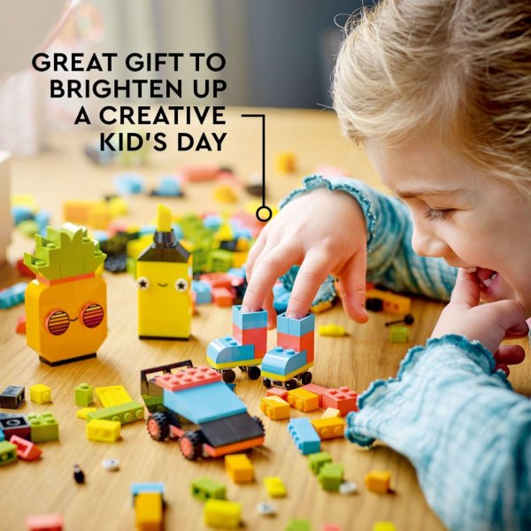 lego classic creative neon colors fun brick box set 110274