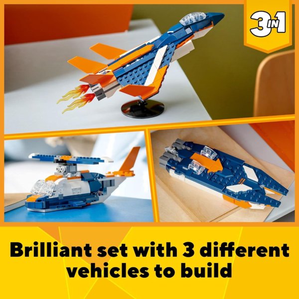 lego creator 3in1 supersonic jet 31126 building kit (3)