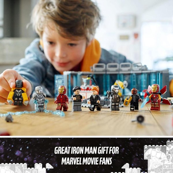 lego marvel iron man armory toy building set 762164