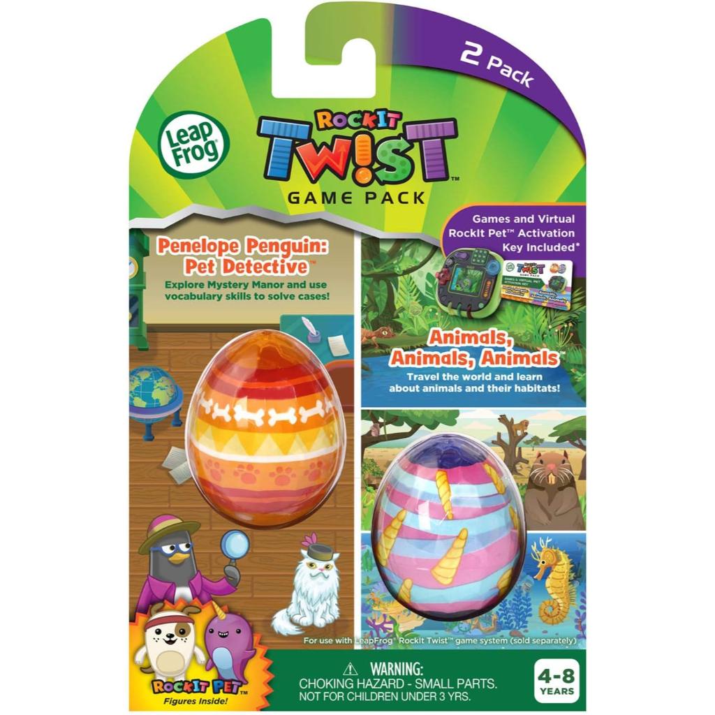 leapfrog rockit twist dual game pack: penelope penguin: pet detective and animals2