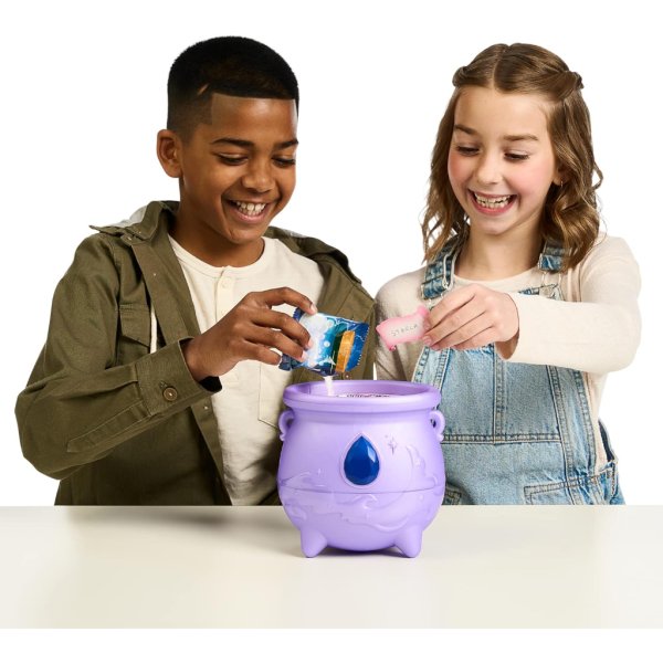 magic mixies color surprise magic cauldron. reveal a mixie plushie from the fizzing cauldron and discover 6 magical color change surprises12