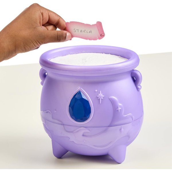 magic mixies color surprise magic cauldron. reveal a mixie plushie from the fizzing cauldron and discover 6 magical color change surprises9