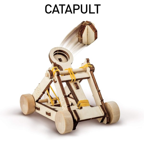 national geographic da vinci model kit catapult kit for kids, 3d puzzle building toy for boys and girls, wood building kit for kids, a great stem project, engineering model kit (2)