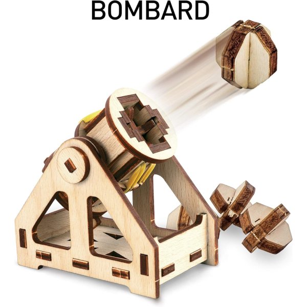 national geographic da vinci model kit catapult kit for kids, 3d puzzle building toy for boys and girls, wood building kit for kids, a great stem project, engineering model kit (3)