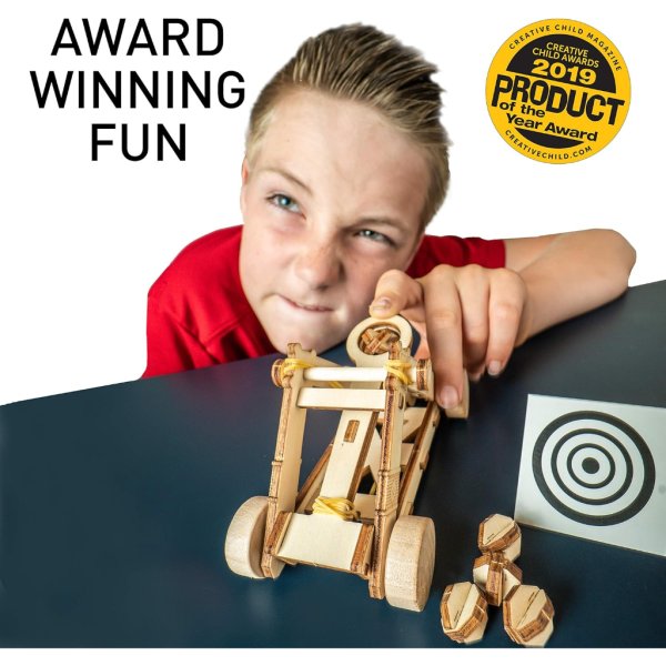 national geographic da vinci model kit catapult kit for kids, 3d puzzle building toy for boys and girls, wood building kit for kids, a great stem project, engineering model kit (5)