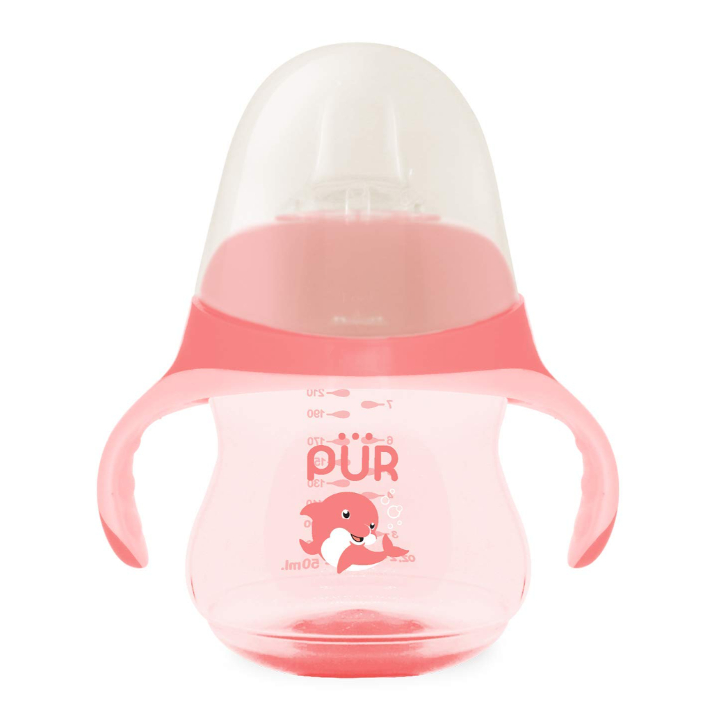 pur 8oz dolphin spout cup pink