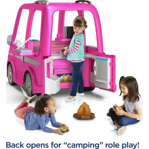 power wheels barbie dream camper battery powered ride on (2)