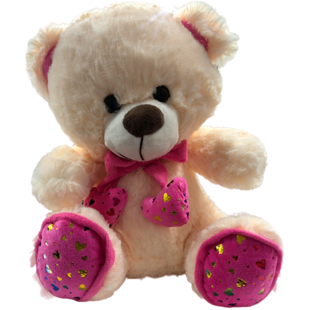 teddy plush with heart bowtie2