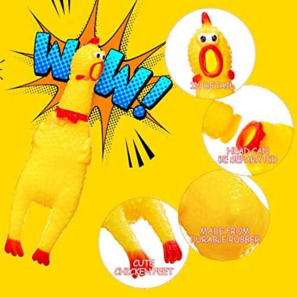 15 pcs rubber chicken squeaky toy1