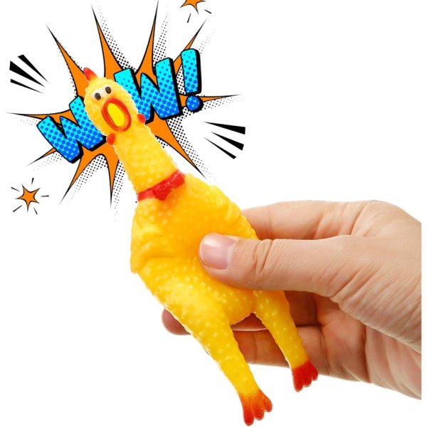 15 pcs rubber chicken squeaky toy5