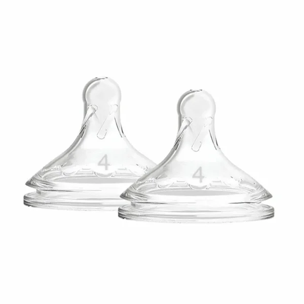 Dr. Brown's Level 4 (9m+) Wide Neck Silicone Options + Nipples 2pk