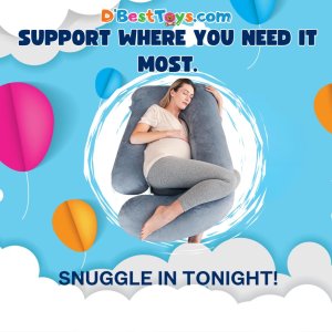 Cute Castle Pregnancy Pillows, Soft U-Shape Maternity Pillow with Removable Cover