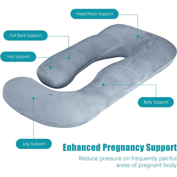 cute castle pregnancy pillows, soft u shape maternity pillow with removable cover2