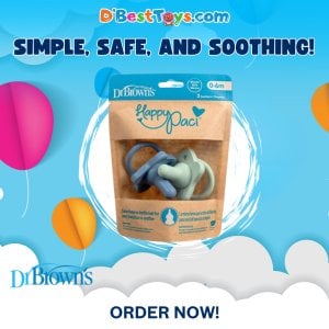Dr Brown's Happy Pacifier(0-6M)BLUE