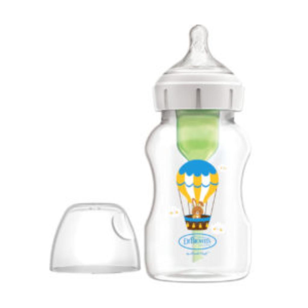 dr. brown’s options+ anti colic wide neck plastic baby bottle – bunny 330ml (2)