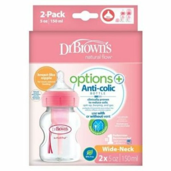 dr. brown's options+ anti colic 150ml (pink 2 pack)2