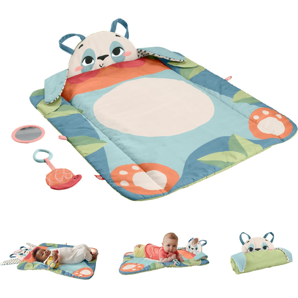 fisher price baby activity play mat roly poly panda tummy time1