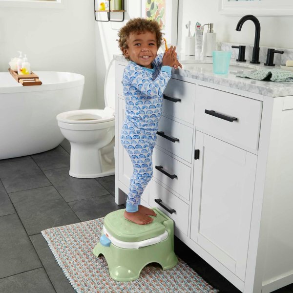 fisher price baby toddler toilet 3 in 1 puppy perfection potty training seat and step stool with removable ring6