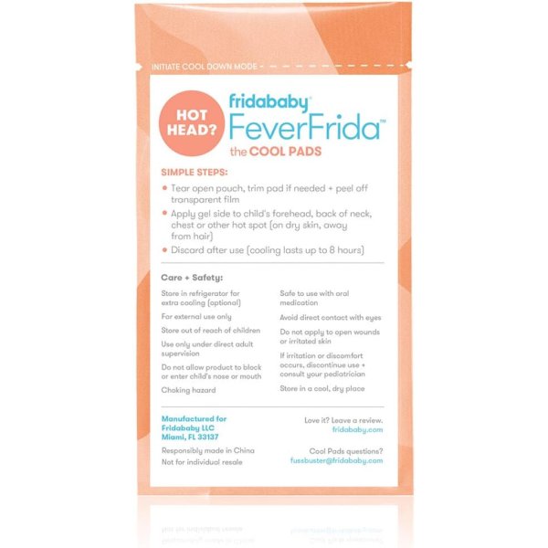 frida baby cool pads for kids fever discomfort by fridababy, 5 count5