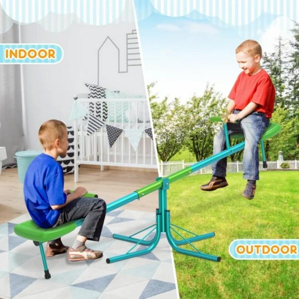 gikpal kids seesaw, spinning teeter totter, 220lbs capacity kids outdoor playground6