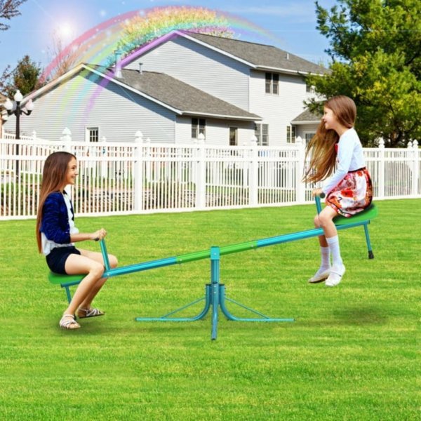 gikpal kids seesaw, spinning teeter totter, 220lbs capacity kids outdoor playground7