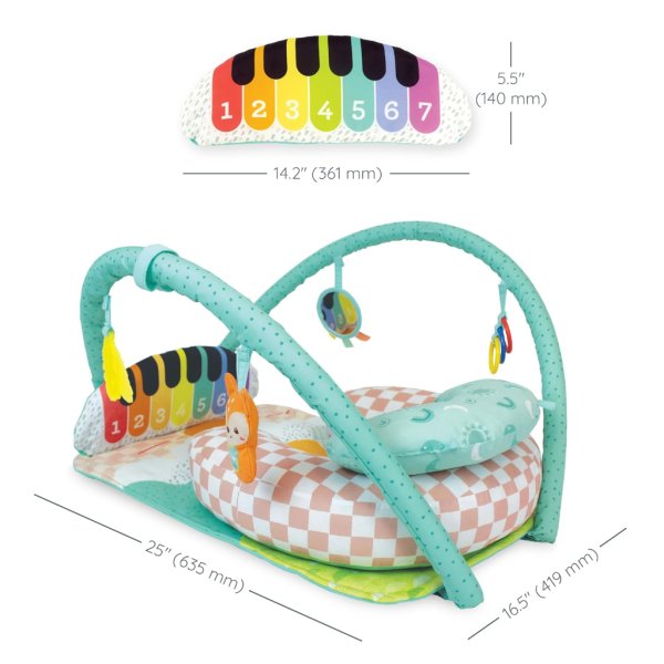 infantino kick 'n keys 7 in 1 musical piano activity gym with seat positioner2