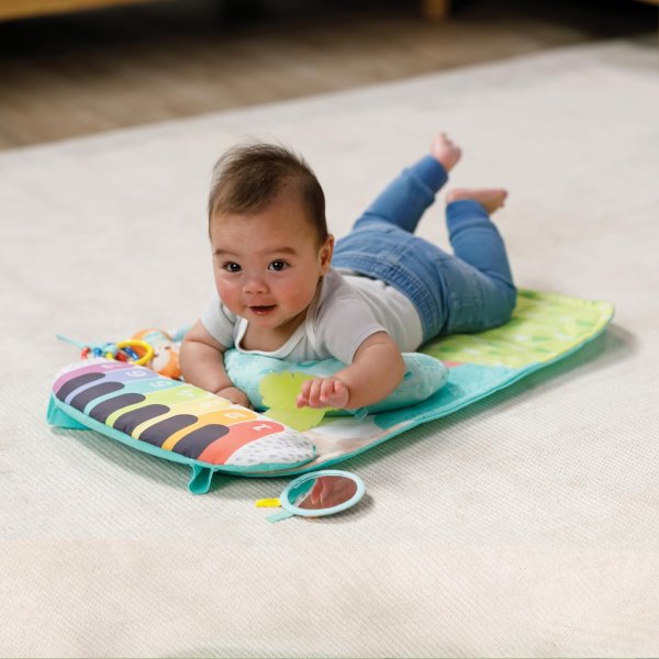 infantino kick 'n keys 7 in 1 musical piano activity gym with seat positioner7