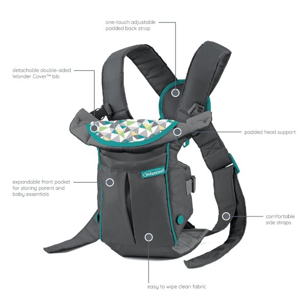 infantino swift classic carrier with pocket – grey5