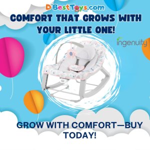 Ingenuity Keep Cozy 3-in-1 Grow with Me Vibrating Baby Bouncer Seat & Infant to Toddler Rocker - Burst (Pink), Newborn and up