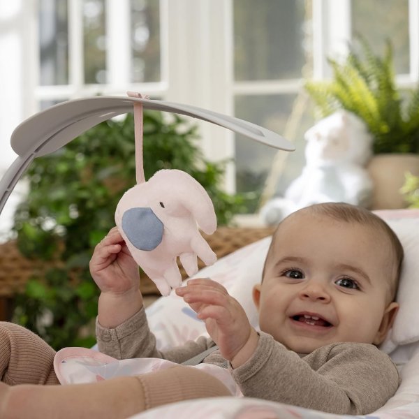 ingenuity keep cozy 3 in 1 grow with me vibrating baby bouncer seat & infant to toddler rocker burst (pink), newborn and up6