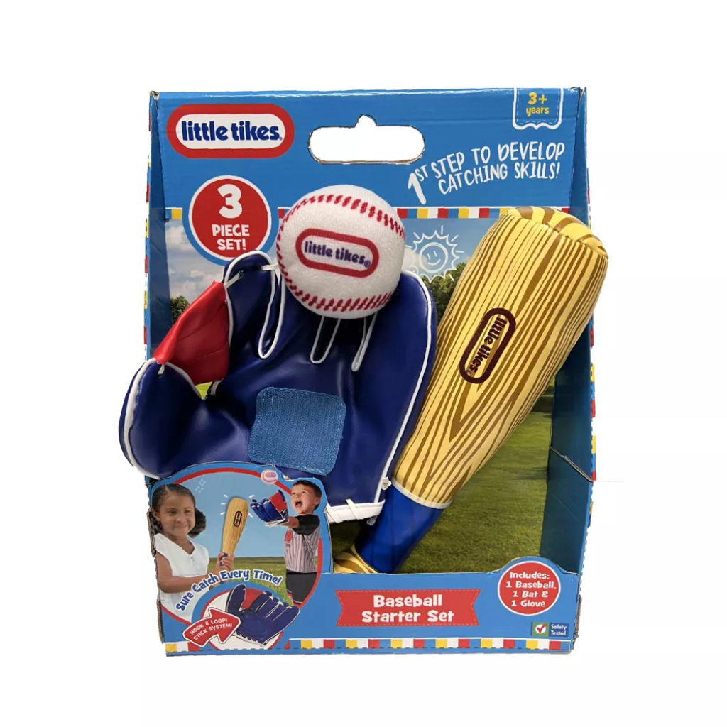 little tikes baseball starter set, childs beginners sports ball bat glove, boys girls ages 3 and up1