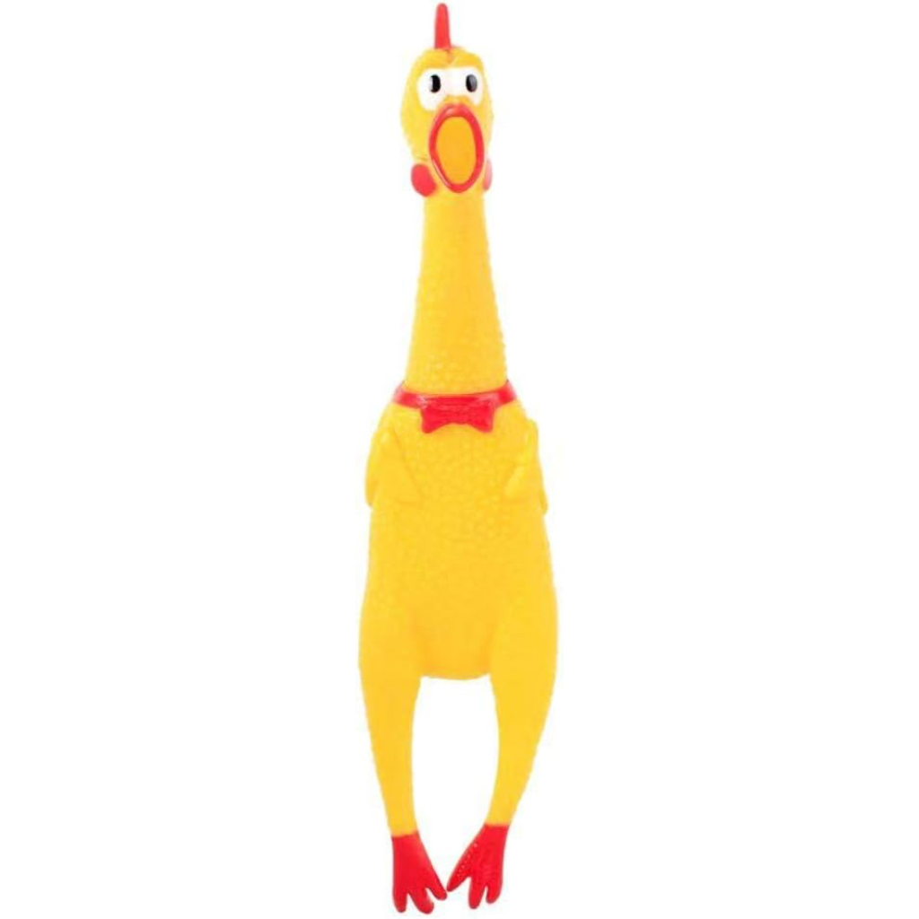 rubber chicken squeaky toy
