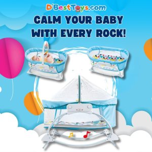 Sleep Peacefully Musical Bassinet - Blue