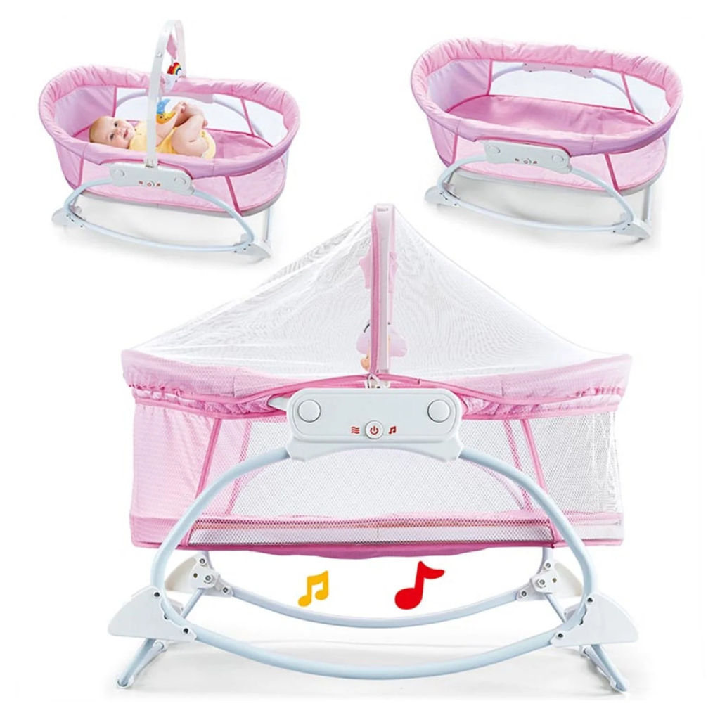 sleep peacefully musical bassinet pink (1)