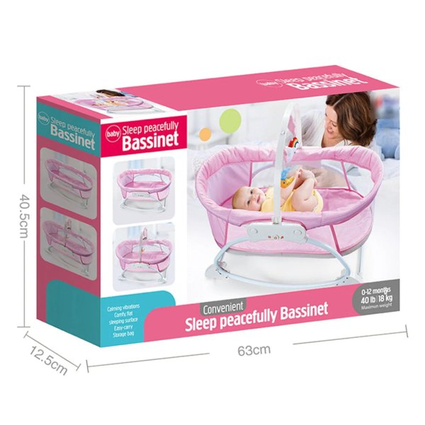 sleep peacefully musical bassinet pink (6)