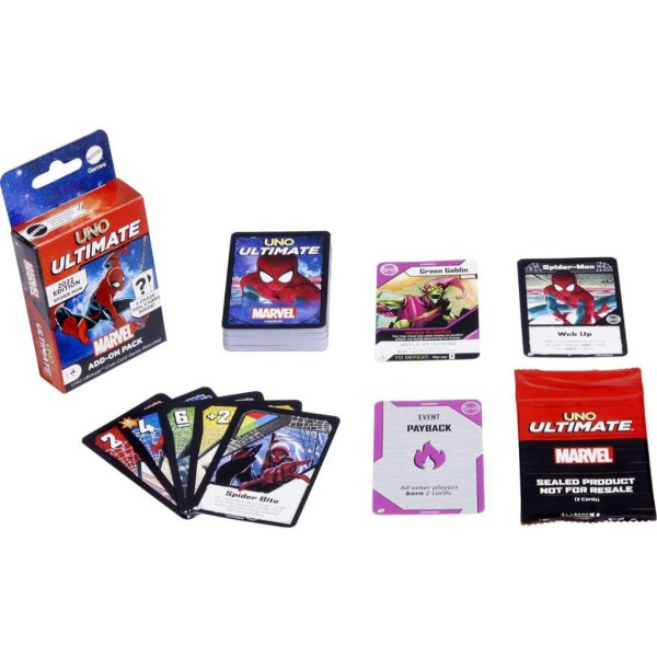 uno ultimate 2022 spider man edition add on pack4