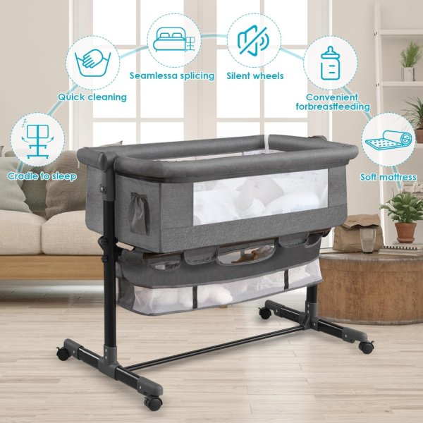 yadaqe baby bassinet, baby basinet3